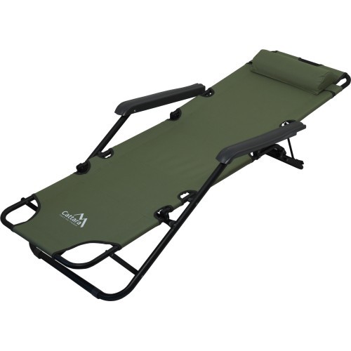 Кемпинговый шезлонг Cattara Comfort, зелёный