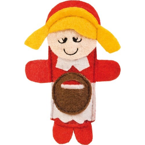 Finger puppets set. Little Red Riding Hood
