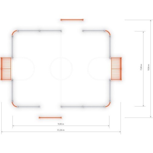 Футбольные ворота Inter-Play 4 (9x7 м)