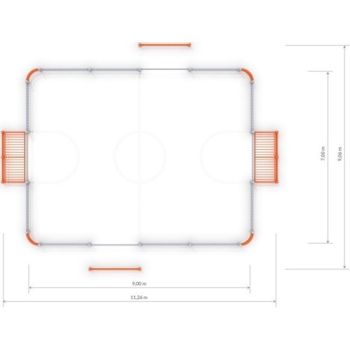 Futbola vārti Inter-Play 3 (9x7 m)