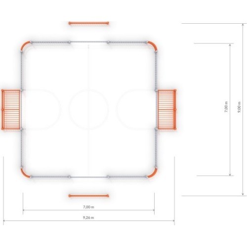 Futbola vārti Inter-Play 1 (7x7 m)