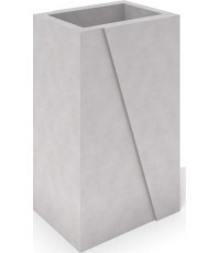White Concrete Planter Inter-Play Deco 02