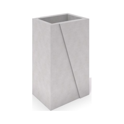 White Concrete Planter Inter-Play Deco 02