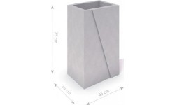 White Concrete Planter Inter-Play Deco 02