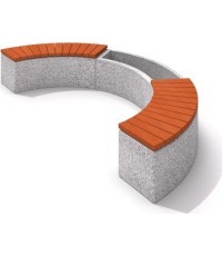Concrete Planter Set with Bench Inter-Play 01