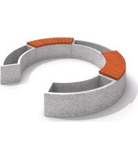 Concrete Planter Set with Bench Inter-Play 02