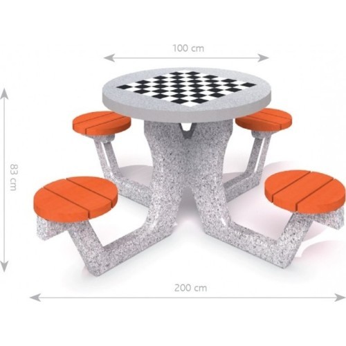 Concrete Table for Chess - Checkers Inter-Play 03