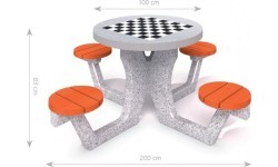 Concrete Table for Chess - Checkers Inter-Play 03