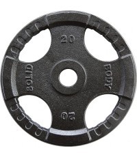 Олимпийский стальной диск Body-Solid с ручками, 20 кг, серый