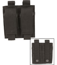 BLACK DOUBLE PISTOLE MAGAZINE POUCHE