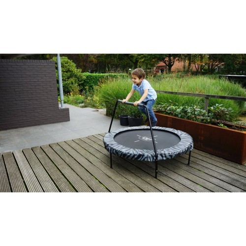 EXIT Tiggy junior trampoline with bar ø140cm - black/grey