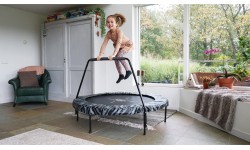 EXIT Tiggy junior trampoline with bar ø140cm - black/grey