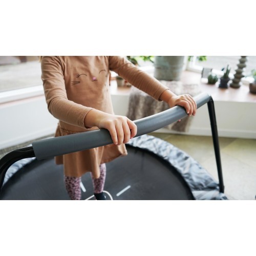 EXIT Tiggy junior trampoline with bar ø140cm - black/grey