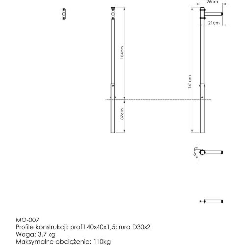 External dip handrails (short) MO-007 - Marbo Sport