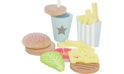 Деревянный игровой набор бургер JaBaDaBaDo Burger Meal