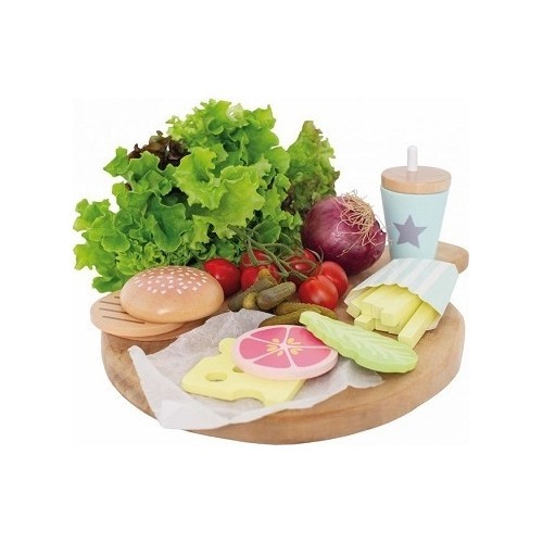 JaBaDaBaDo koka rotaļu ēdiens Burger Meal