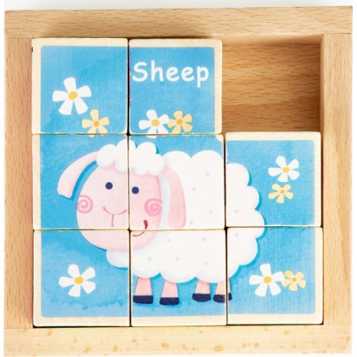 Educational Wooden Blocks Puzzle Ecotoys Zoo