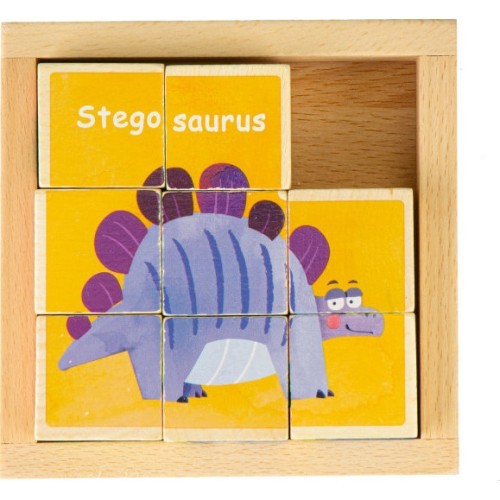 Educational Wooden Blocks Puzzle Ecotoys Dino