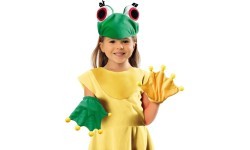Frog. Hat and gloves