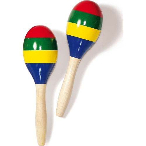 Wooden colorful maracas