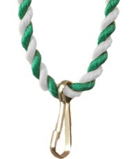 Medaļu aukla zaļa/balta 70189.01