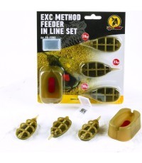 Extra Carp methodical feeder komplekts, 20,30,40g + veidne