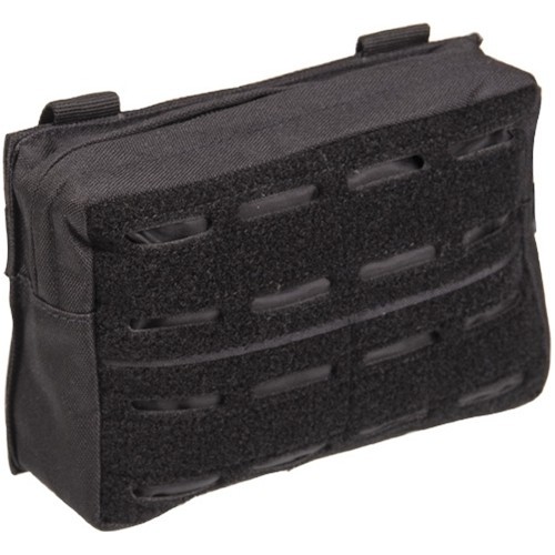 BLACK LASER CUT BELT POUCH SMALL