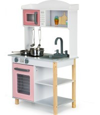 Wooden kitchen for children + metal accessories Ecotoys