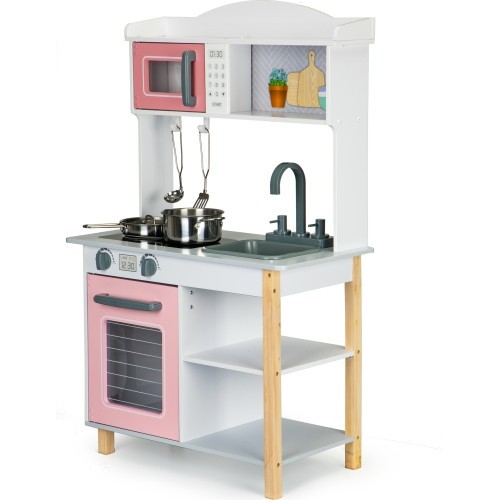 Wooden kitchen for children + metal accessories Ecotoys