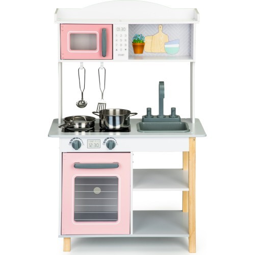 Wooden kitchen for children + metal accessories Ecotoys