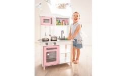 Wooden kitchen for children + metal accessories Ecotoys