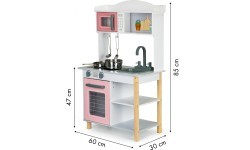 Wooden kitchen for children + metal accessories Ecotoys