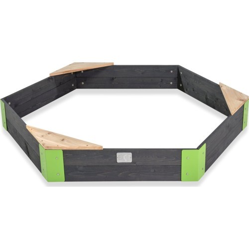 Деревянная шестиугольная песочница Aksent 160x140 см