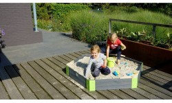 Aksent wooden sandpits hexagon 160x140cm
