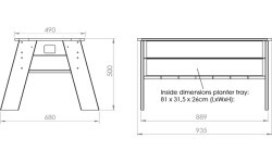 Dārzkopības galds EXIT Aksent L