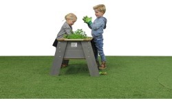 EXIT Aksent Kids Planter Table L Table planter Freestanding Wood Grey Outdoor
