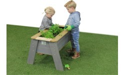EXIT Aksent Kids Planter Table L Table planter Freestanding Wood Grey Outdoor