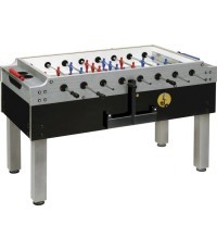 Soccer / Foosball Table, Garlando Olympic Silver, with Coin Slot, incl. glass cover, Sport Professional