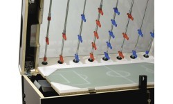 Soccer / Foosball Table, Garlando Olympic Silver, with Coin Slot, incl. glass cover, Sport Professional