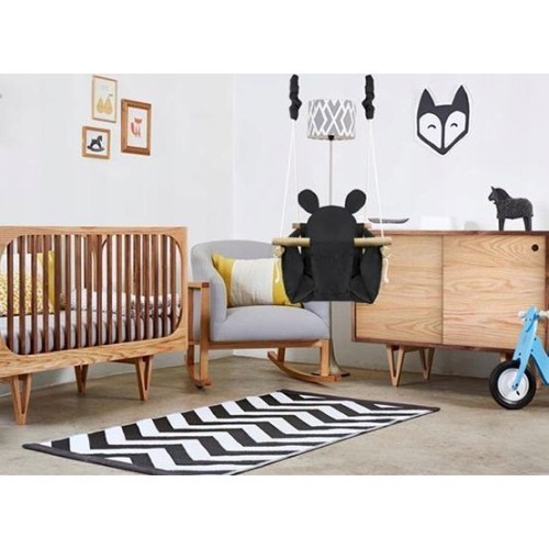 Baby Swing with Wooden Frame Ecotoys Mouse