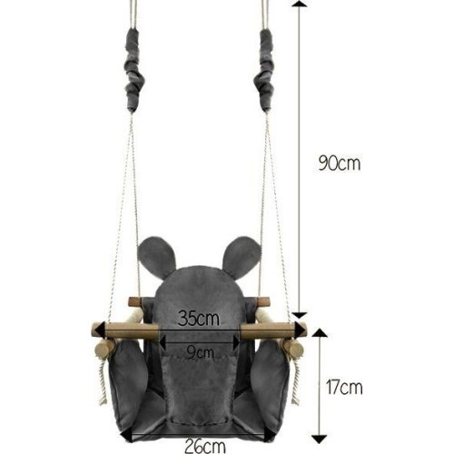 Baby Swing with Wooden Frame Ecotoys Mouse