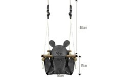 Baby Swing with Wooden Frame Ecotoys Mouse