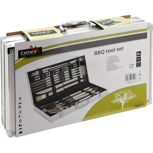 Barbecue Tools Set Cattara - 30pcs, Aluminium Case