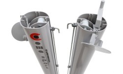 Tennis Posts Coma-Sport T-092 – Aluminium, Socketed