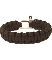 Браслет из парашютного шнура Highlander, металлическая застежка, черный