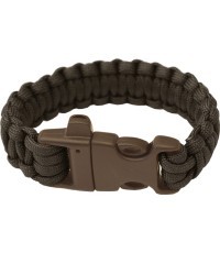 Браслет из парашютной веревки Highlander, тройник, свисток, черный