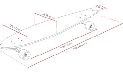Longboard Street Surfing Fishtail – The Leaf 42”