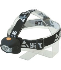 Galvas lukturis Yate Panter 3 W Cree + 2 LED, melns