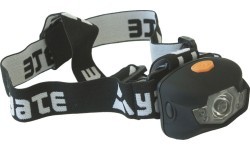 Galvas lukturis Yate Panter 3 W Cree + 2 LED, melns