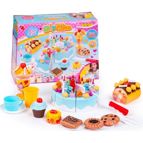 Birthday Party Cake Cutting Set, 75 Pcs.